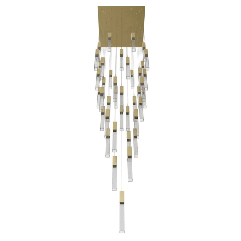 Avenue Original Glacier 41Lt 174" Pendant, Brass/Bubble