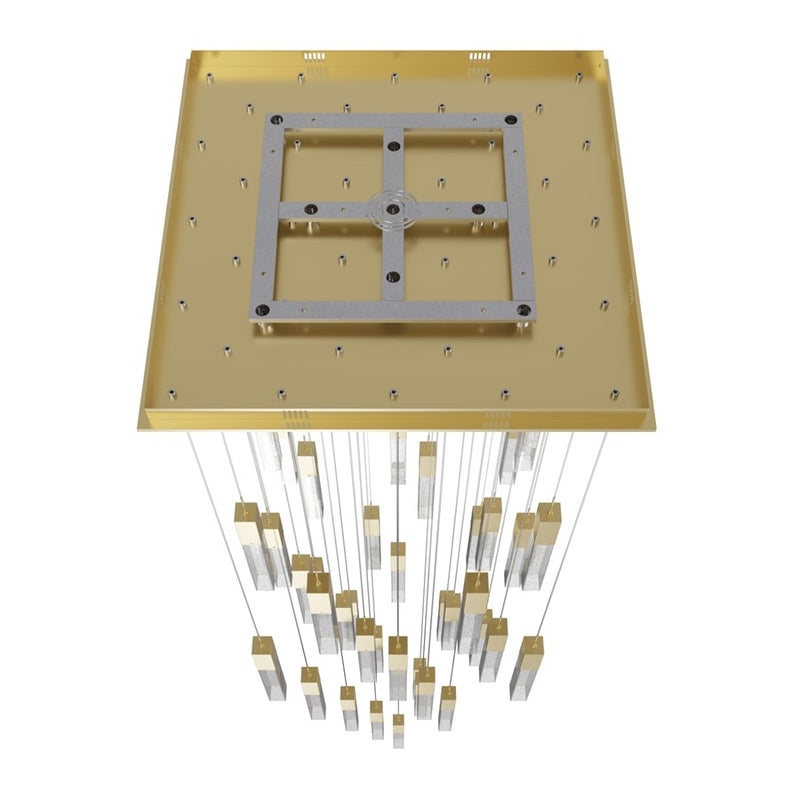 Avenue Original Glacier 41Lt 174" Pendant, Brass/Bubble
