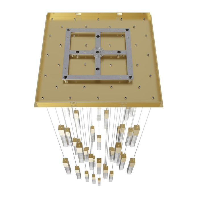 Avenue Original Glacier 41Lt 174" Pendant, Brass/Bubble