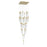 Avenue Original Glacier 41Lt 174" Pendant, Brass/Crystal
