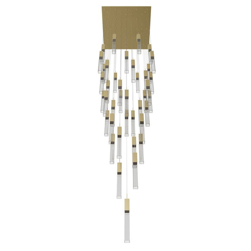 Avenue Original Glacier 41Lt 174" Pendant, Brass/Crystal