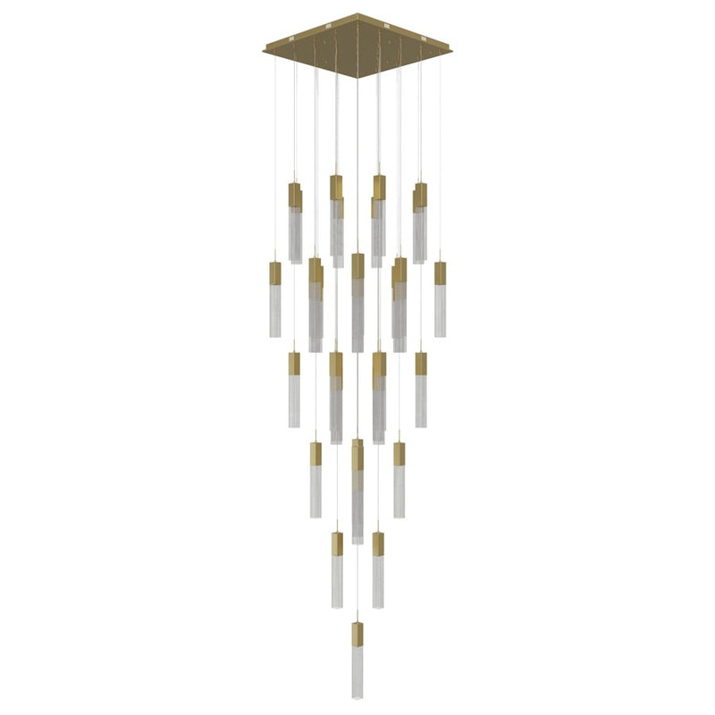 Avenue Original Glacier 41Lt 174" Pendant, Brass/Snow