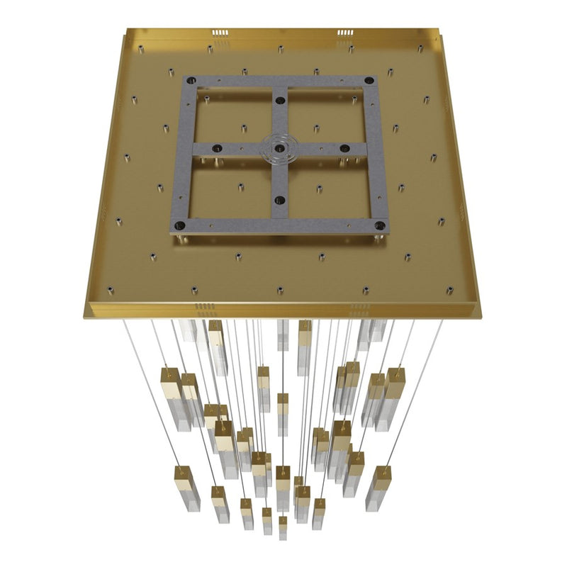 Avenue Original Glacier 41Lt 174" Pendant, Brass/Snow