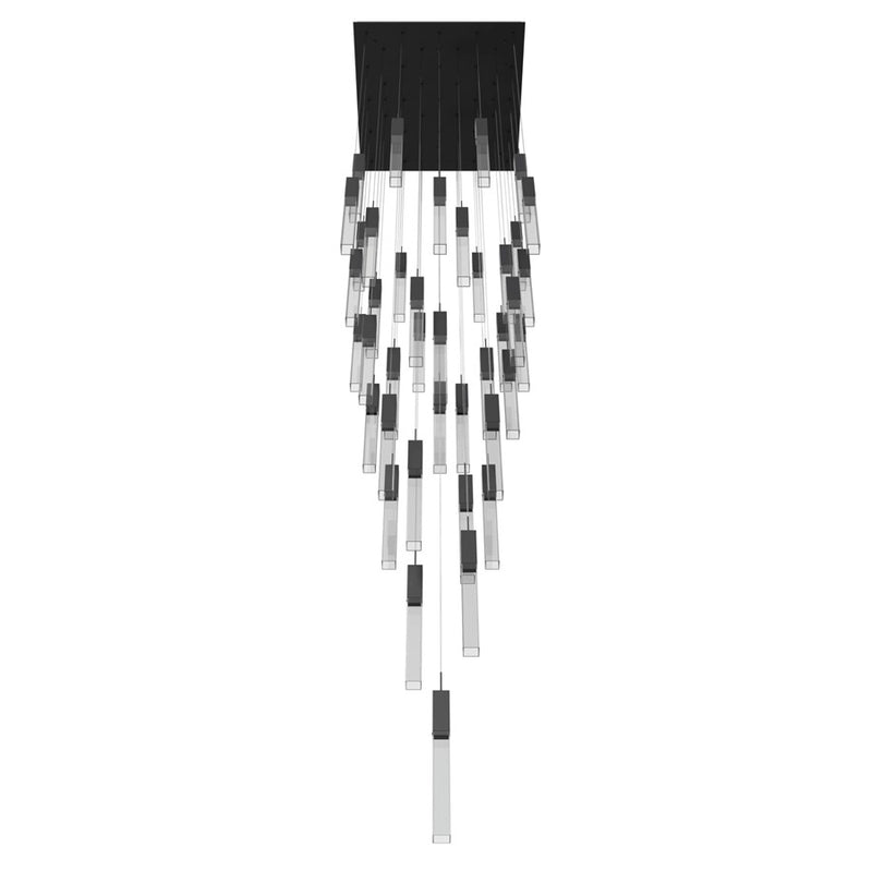 Avenue Original Glacier 41Lt 174" Pendant, Black/Crystal - HF1903-41-GL-BK-C