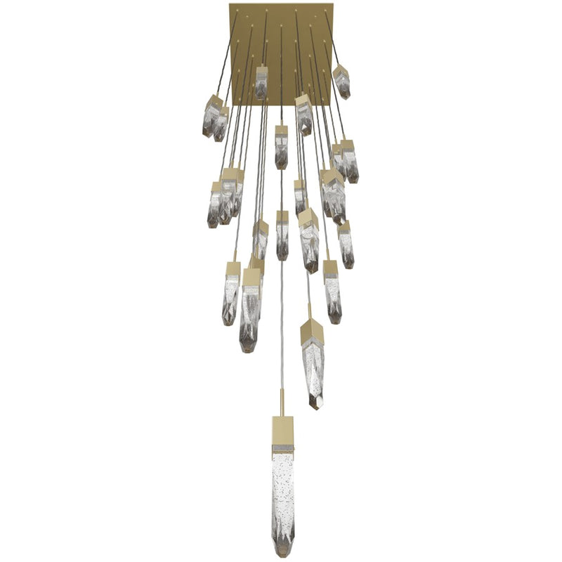 Avenue Lighting Aspen 25Lt 171" Pendant, Brass/Bubbled Crystal - HF1904-25-AP-BB