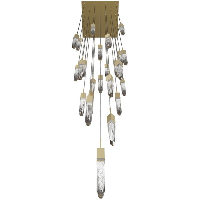 Avenue Lighting Aspen 25Lt 171" Pendant, Brass/Bubbled Crystal