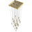 Avenue Lighting Aspen 25Lt 171" Pendant, Brass/Bubbled Crystal