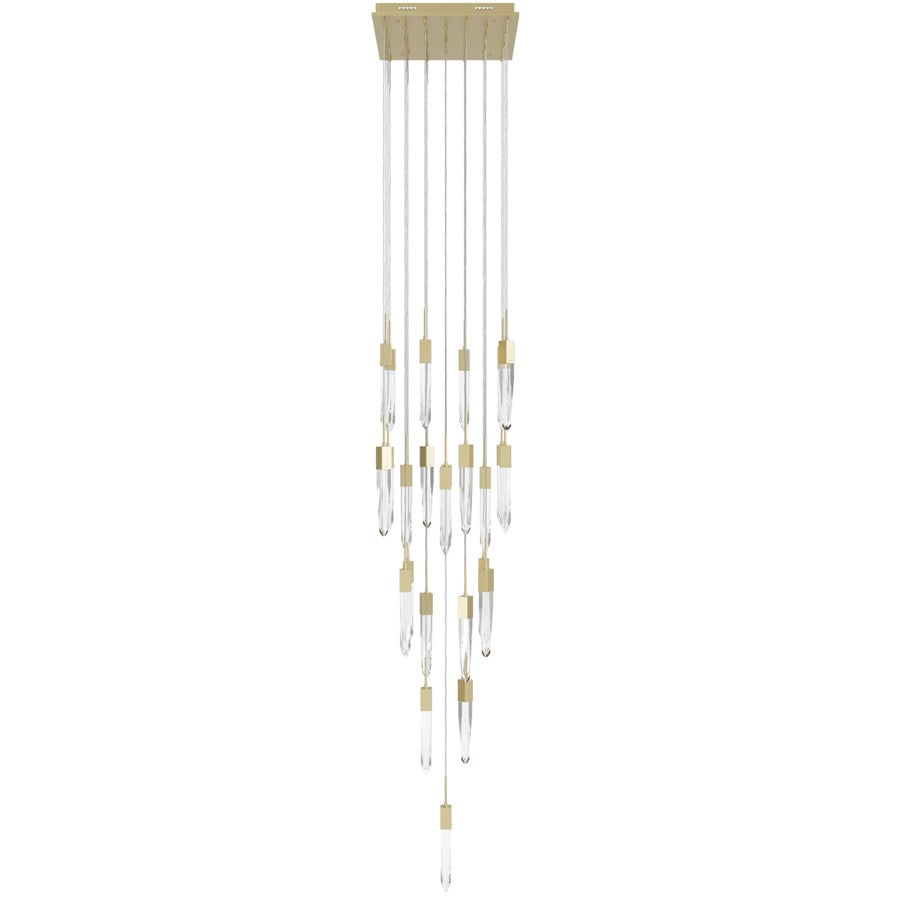 Avenue Lighting Aspen 25Lt 171" Pendant, Brass/Clear Crystal - HF1904-25-AP-BB-C