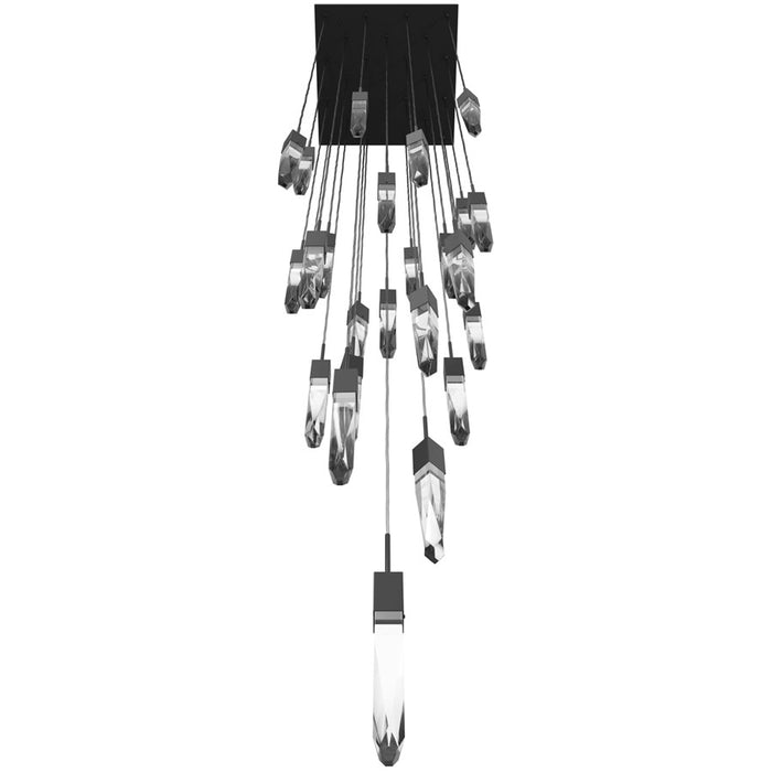 Avenue Lighting Aspen 25Lt 171" Pendant, Black/Clear Crystal