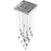 Avenue Lighting Aspen 25Lt 171" Pendant, Chrome/Bubble Crystal