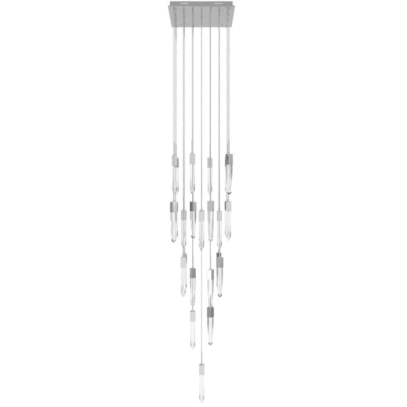 Avenue Lighting Aspen 25Lt 171" Pendant, Chrome/Crystal