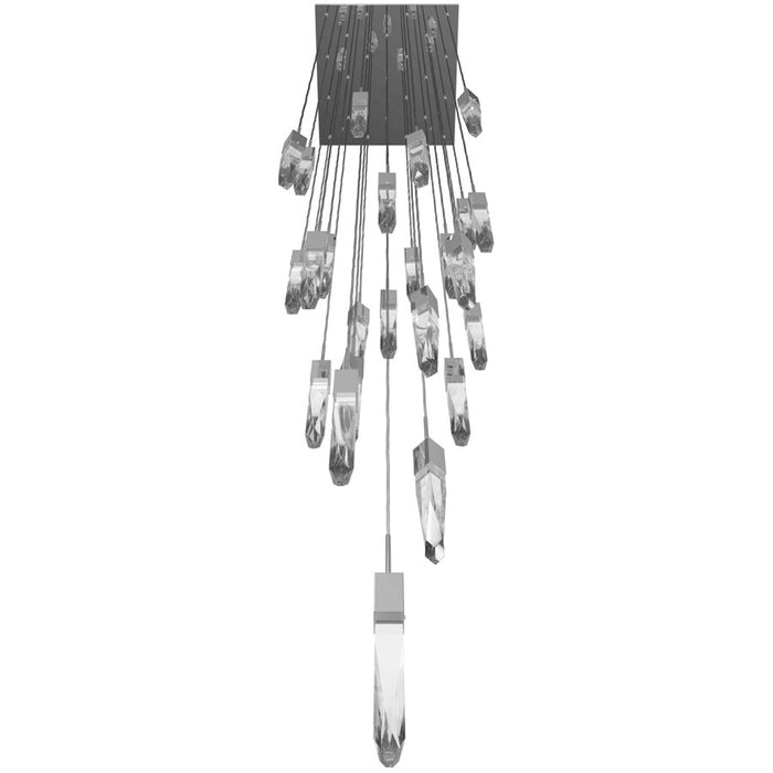 Avenue Lighting Aspen 25Lt 171" Pendant, Chrome/Crystal