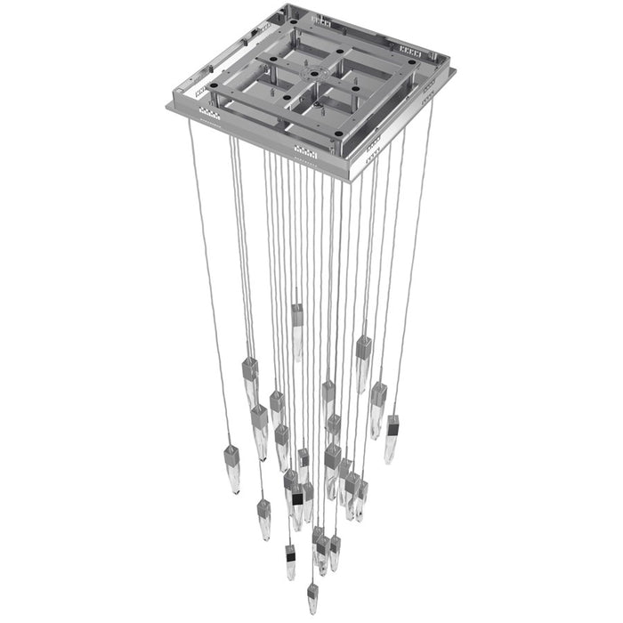 Avenue Lighting Aspen 25Lt 171" Pendant, Chrome/Crystal