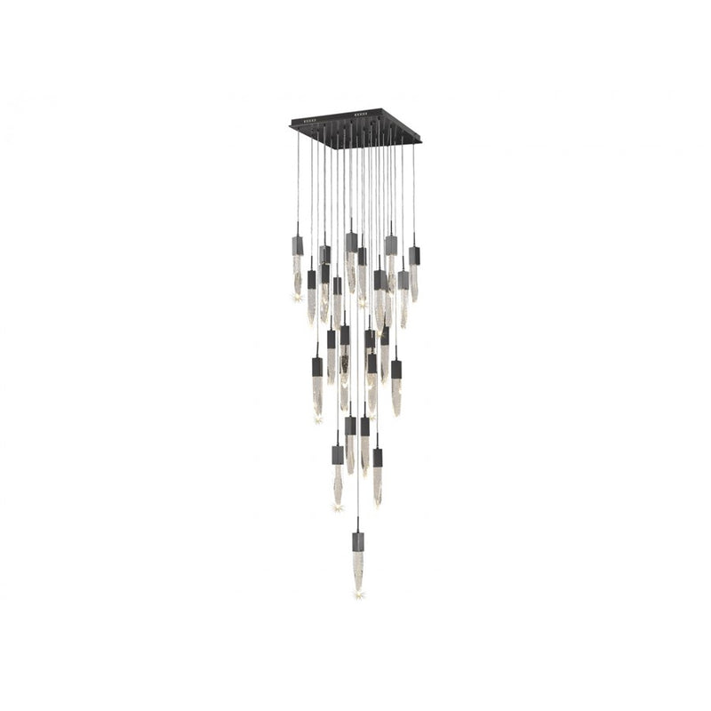 Avenue Lighting Aspen 25Lt 171" Pendant, Bronze/Bubble