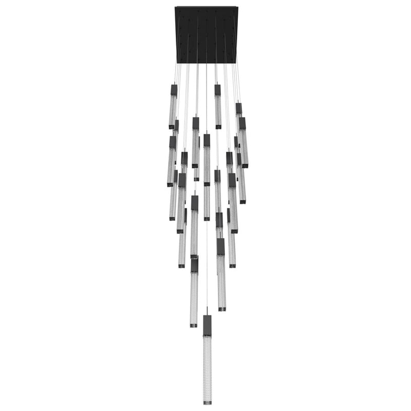 Avenue Lighting Boa 25 Light 174" Pendant/Multi Port , Black - HF1904-25-BOA-BK