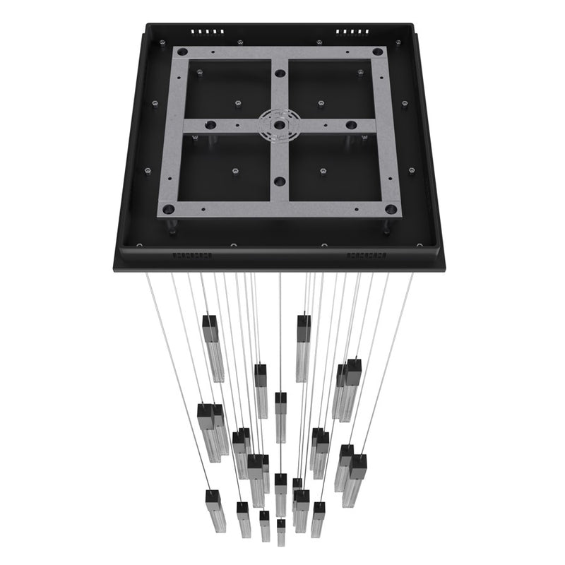 Avenue Lighting Boa 25 Light 174" Pendant/Multi Port , Black - HF1904-25-BOA-BK