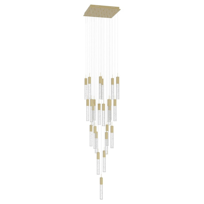 Avenue Original Glacier 25Lt 174" Pendant, Brass/Bubble