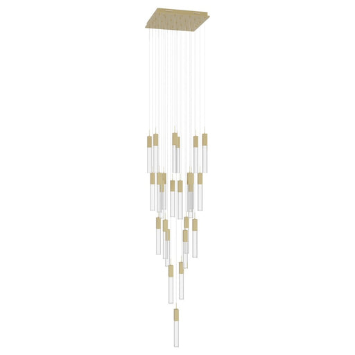 Avenue Original Glacier 25Lt 174" Pendant, Brass/Crystal
