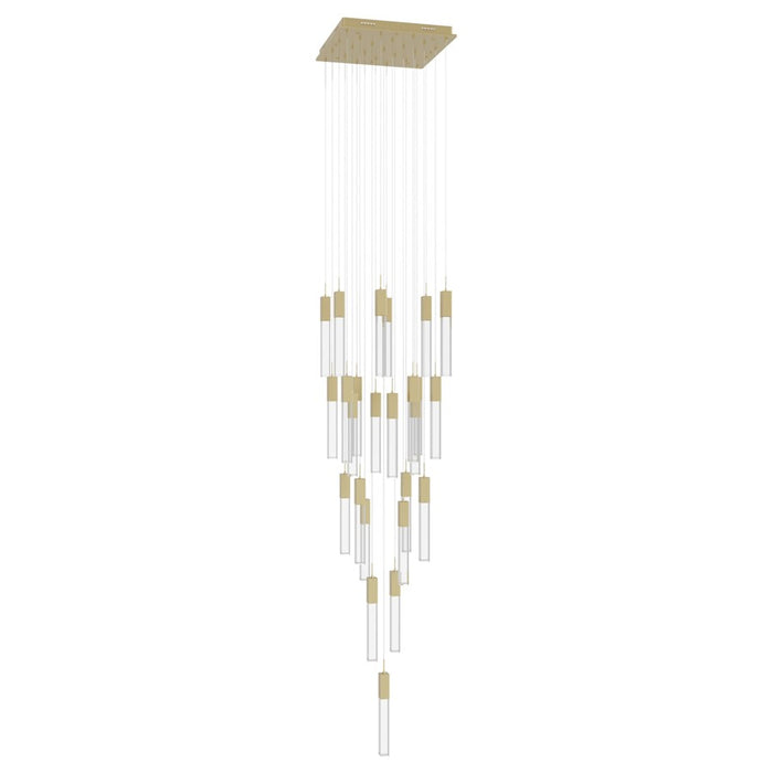 Avenue Original Glacier 25Lt 174" Pendant, Brass/Crystal