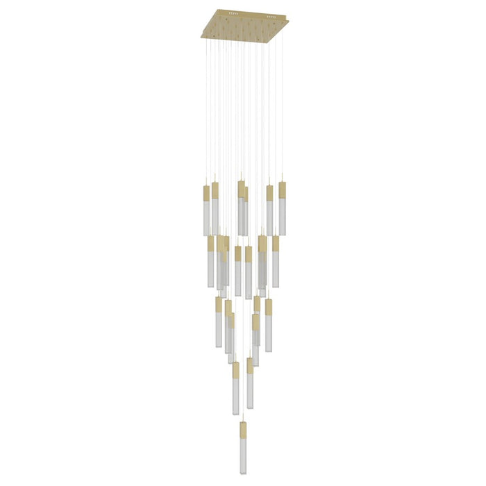 Avenue Original Glacier 25Lt 174" Pendant, Brass/Snow