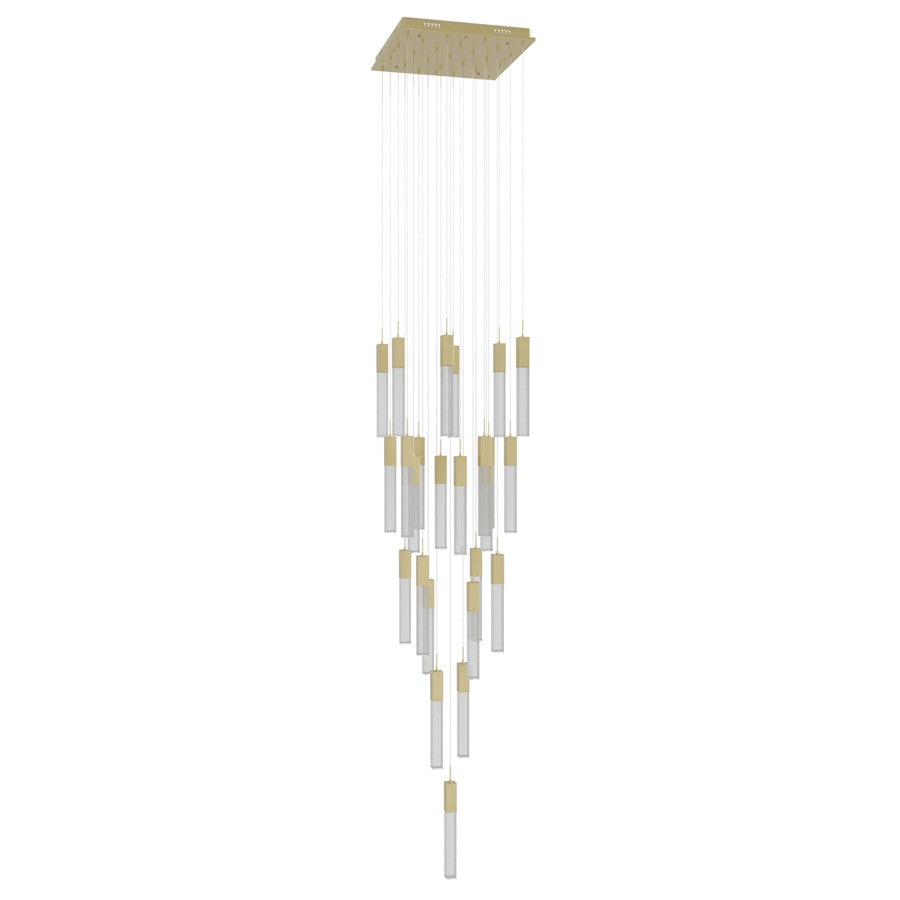 Avenue Original Glacier 25Lt 174" Pendant, Brass/Snow