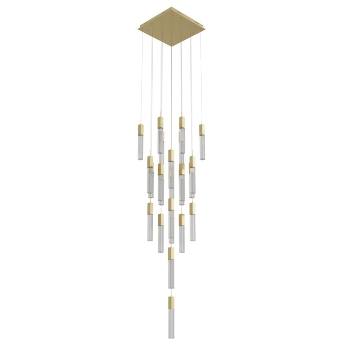 Avenue Original Glacier 25Lt 174" Pendant, Brass/Snow