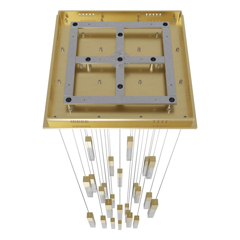 Avenue Original Glacier 25Lt 174" Pendant, Brass/Snow