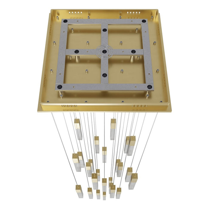 Avenue Original Glacier 25Lt 174" Pendant, Brass/Snow