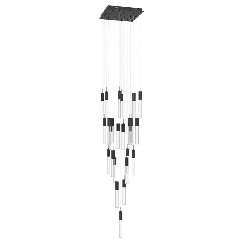 Avenue Original Glacier 25Lt 174" Pendant, Black/Crystal - HF1904-25-GL-BK-C