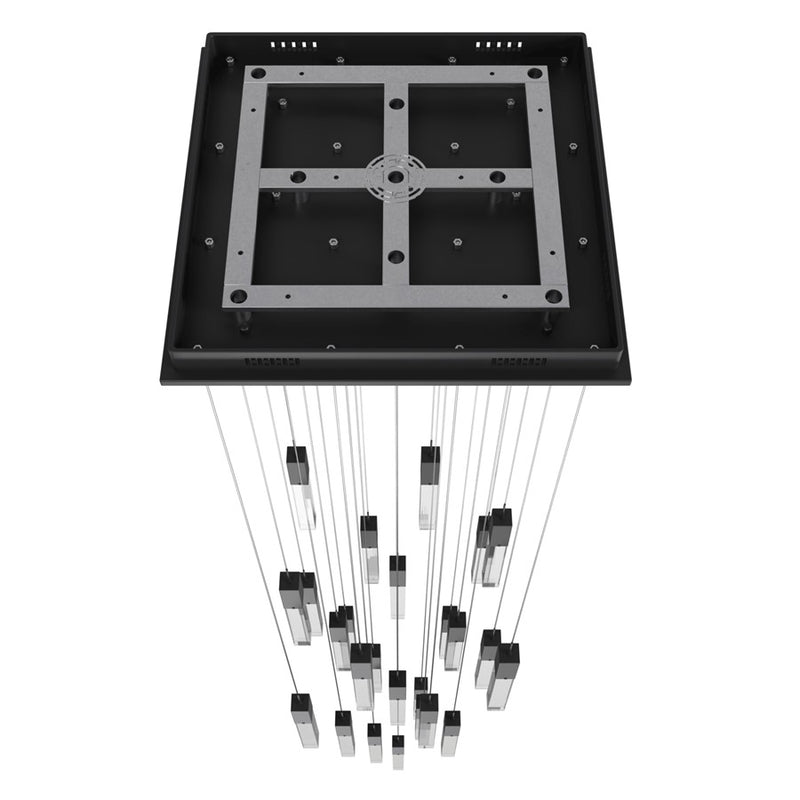 Avenue Original Glacier 25Lt 174" Pendant, Black/Crystal - HF1904-25-GL-BK-C