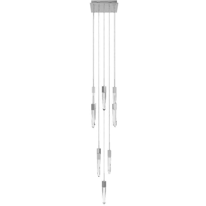 Avenue Lighting Aspen 13Lt 146" Pendant, Chrome/Crystal