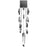Avenue Lighting Aspen 13Lt 146" Pendant, Chrome/Crystal