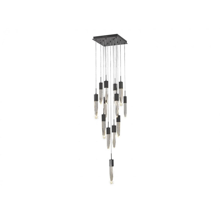 Avenue Lighting Aspen 13Lt 146" Pendant, Bronze/Bubble - HF1905-13-AP-DBZ