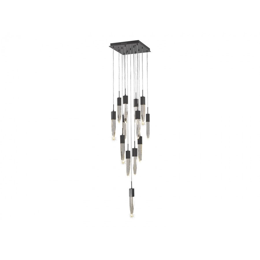 Avenue Lighting Aspen 13Lt 146" Pendant, Bronze/Bubble - HF1905-13-AP-DBZ