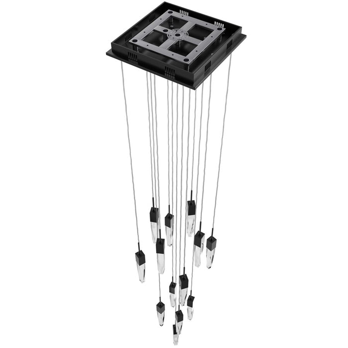 Avenue Lighting Aspen 13Lt 146" Pendant, Bronze/Crystal