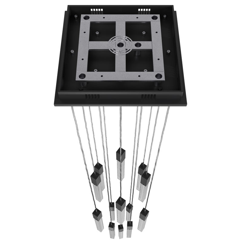 Avenue Lighting Boa 13 Light 148" Pendant/Multi Port , Black - HF1905-13-BOA-BK