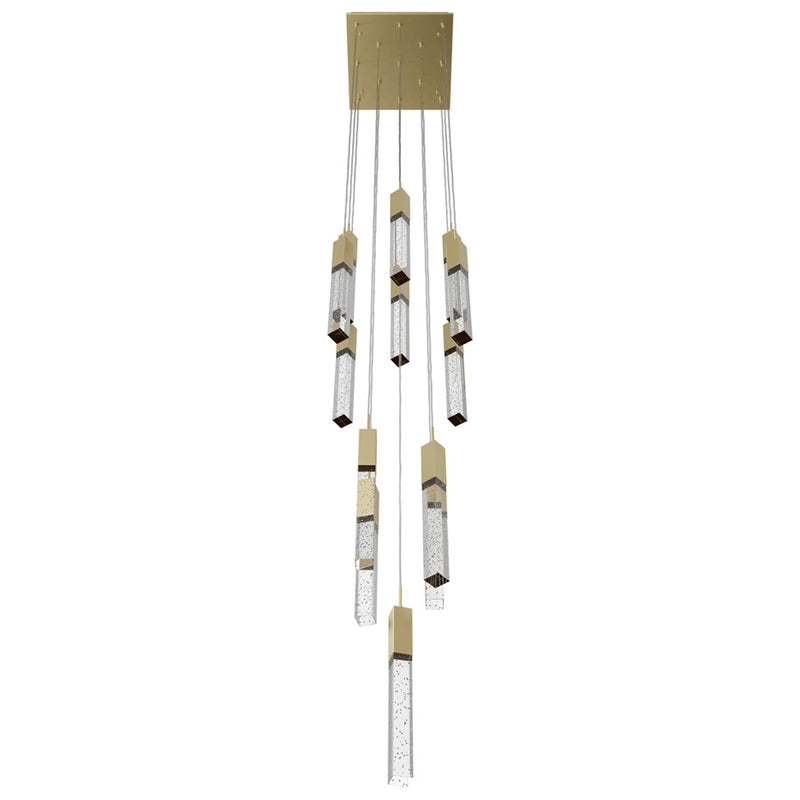 Avenue Original Glacier 13Lt 148" Pendant, Brass/Bubble