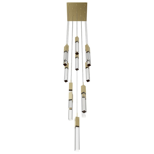 Avenue Original Glacier 13Lt 148" Pendant, Brass/Crystal