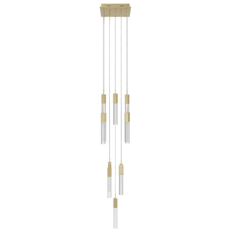 Avenue Original Glacier 13Lt 148" Pendant, Brass/Snow
