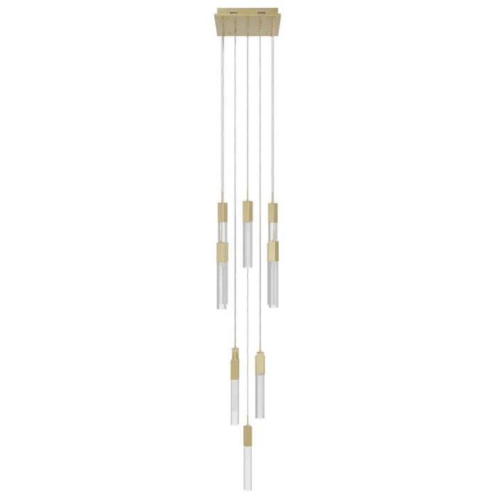 Avenue Original Glacier 13Lt 148" Pendant, Brass/Snow