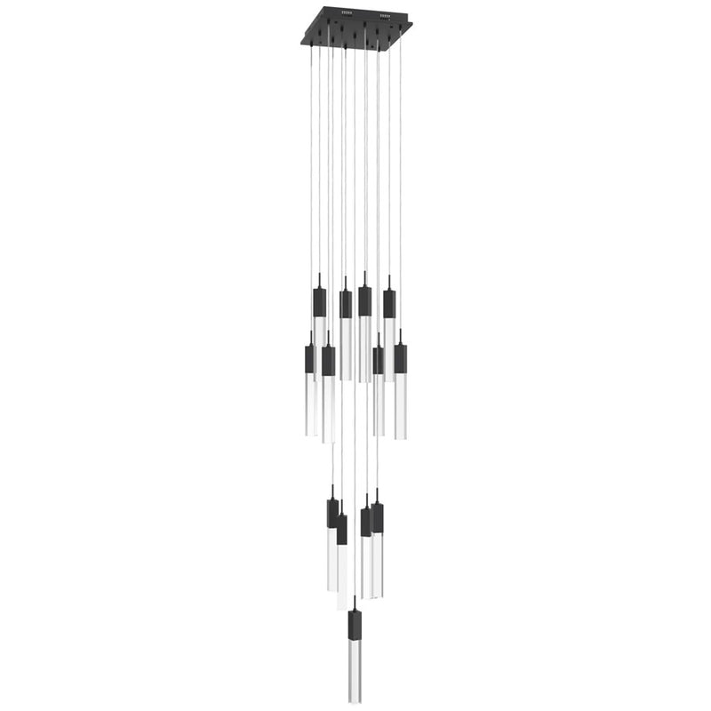 Avenue Original Glacier 13Lt 148" Pendant, Black/Crystal - HF1905-13-GL-BK-C