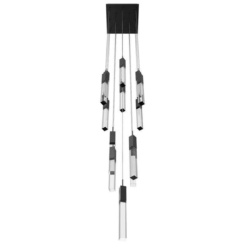 Avenue Original Glacier 13Lt 148" Pendant, Black/Crystal - HF1905-13-GL-BK-C