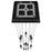 Avenue Original Glacier 13Lt 148" Pendant, Black/Crystal