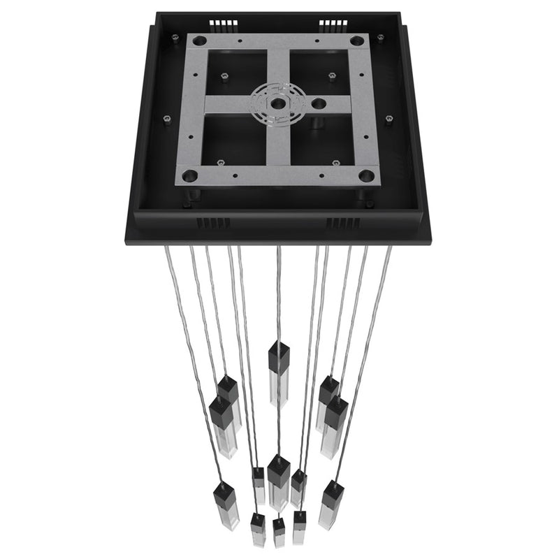 Avenue Original Glacier 13Lt 148" Pendant, Black/Crystal - HF1905-13-GL-BK-C