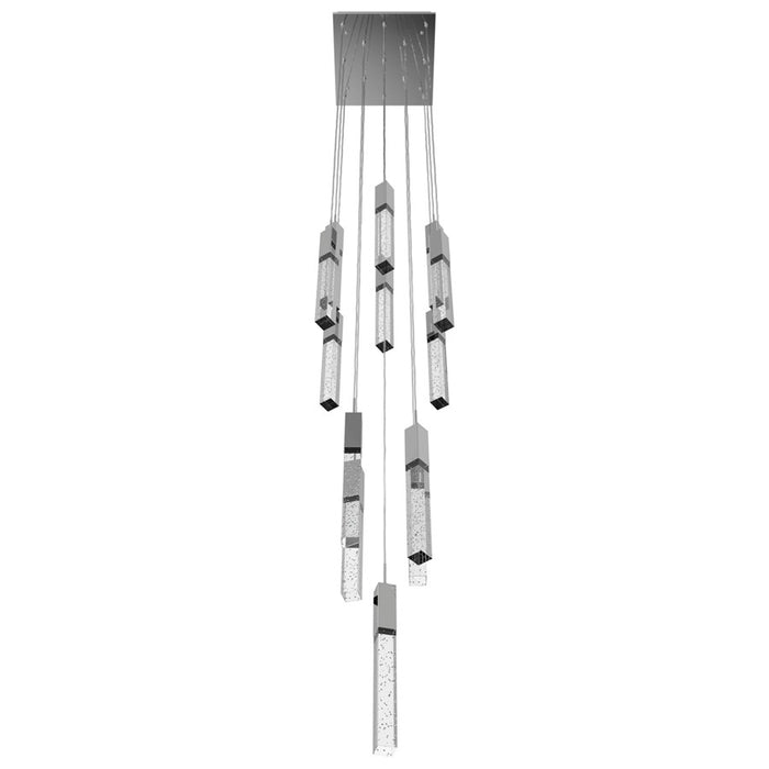 Avenue Original Glacier 13Lt 148" Pendant, Chrome/Bubble