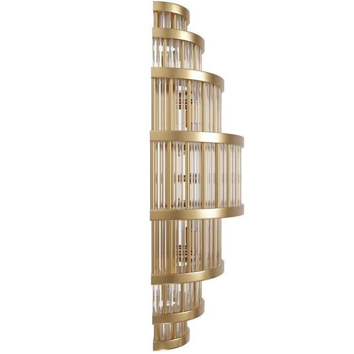 Avenue Lighting Waldorf 8 Light 22" Wall Sconce, Aged Brass