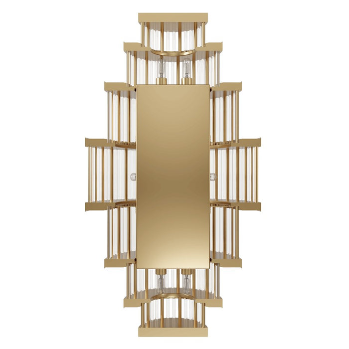 Avenue Lighting Waldorf 8 Light 22" Wall Sconce, Aged Brass