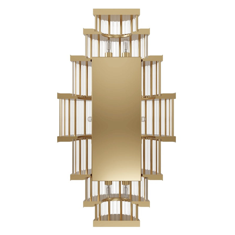 Avenue Lighting Waldorf 8 Light 22" Wall Sconce, Aged Brass - HF1921-AB