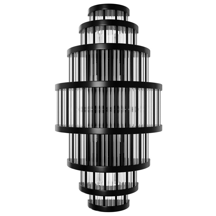 Avenue Lighting Waldorf 8 Light 22" Wall Sconce, Polished Gunmetal - HF1921-GM