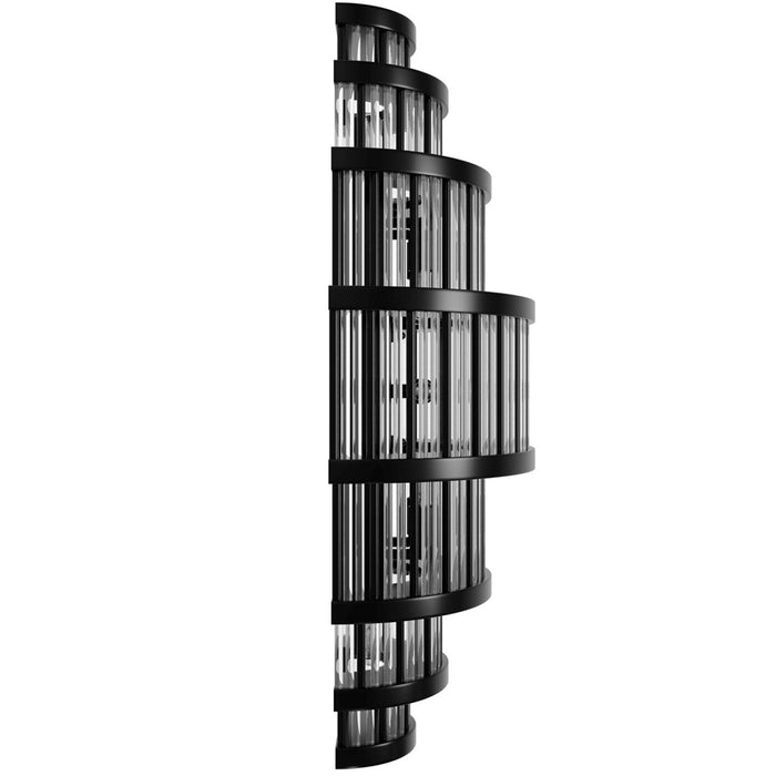 Avenue Lighting Waldorf 8 Light 22" Wall Sconce, Polished Gunmetal